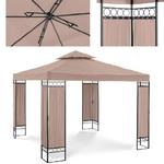 Emaga Pawilon ogrodowy namiot altana zadaszenie składane 3 x 3 x 2.6 m beżowe w sklepie internetowym emaga.pl