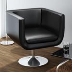 Emaga Krzesło barowe, czarne, sztuczna skóra w sklepie internetowym emaga.pl