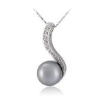 Piękny naszyjnik Swarovski kryształ perła ITALINA (srebrny) w sklepie internetowym Fantaste