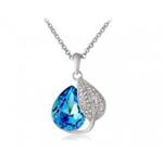 Piękny i elegancki naszyjnik niebieski kryształ Rigant (biały) w sklepie internetowym Fantaste