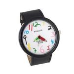 Modny kolorowy zegarek na rękę kredki stylowy (czarny) w sklepie internetowym Fantaste
