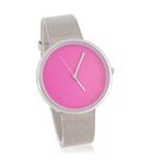 Ciekawy niebanalny zegarek kolorowy kwarcowy (purpurowy) w sklepie internetowym Fantaste