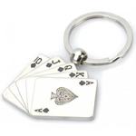 Brelok do kluczy karty poker (srebrny) w sklepie internetowym Fantaste