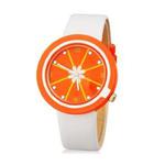 Niepowtarzalny stylowy damski zegarek kwarcowy na rękę kwiatowy design (pomarańczowy) w sklepie internetowym Fantaste