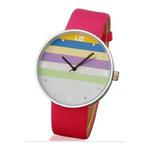 Niebanalny i stylowy damski zegarek kwarcowy na rękę w kolorowe paski w sklepie internetowym Fantaste
