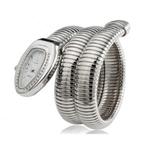 Srebrny elegancki modny zegarek damski bransoleta wąż w sklepie internetowym Fantaste