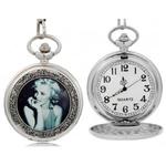 Zegarek kieszonkowy na łańcuszku srebrna Marilyn Monroe w sklepie internetowym Fantaste