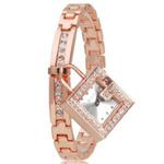 Zegarek damski kryształki bransoleta złota kłódka styl moda w sklepie internetowym Fantaste
