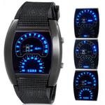 Zegarek sport led w stylu deski rozdzielczej samochodu data unisex (czarny) w sklepie internetowym Fantaste