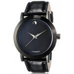 Modny zegarek na rękę kwarcowy prosty styl z paskiem (czarny) w sklepie internetowym Fantaste