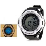Cyfrowy sportowy zegarek z pomiarem tętna z elastycznym pasem pulsometr (biały) w sklepie internetowym Fantaste