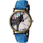 Niepowtarzalny modny zegarek kwarcowy zebra (niebieski) w sklepie internetowym Fantaste
