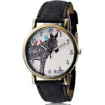 Niepowtarzalny modny zegarek kwarcowy zebra (ciemno szary) w sklepie internetowym Fantaste