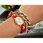 Zegarek zaprojektowany dla kobiet wykwintny styl pasek bransoleta (czerwony) w sklepie internetowym Fantaste