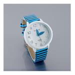 Wyróżniający się damski zegarek na rękę zebra (niebieski) w sklepie internetowym Fantaste