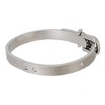Piękna bransoleta z kryształkami ze stali szlachetnej Titanium (kolor srebrny) w sklepie internetowym Fantaste