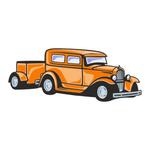 Naklejka kolorowa hot rod 40 w sklepie internetowym Deco-Wall.pl