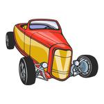 Naklejka kolorowa hot rod 90 w sklepie internetowym Deco-Wall.pl