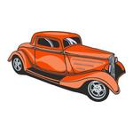 Naklejka kolorowa hot rod 97 w sklepie internetowym Deco-Wall.pl