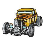 Naklejka kolorowa hot rod 120 w sklepie internetowym Deco-Wall.pl