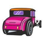 Naklejka kolorowa hot rod 121 w sklepie internetowym Deco-Wall.pl