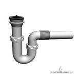 Akces Syfon umywalkowy kolanowy fi32, sitko stal nierdzewna, korek PCV [19008] w sklepie internetowym Kociolkowo.pl