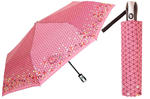 Automatyczna parasolka damska marki Parasol, rĂłĹźowa w trĂłjkÄ ty w sklepie internetowym Portfele.net