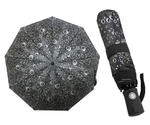 Automatyczna parasolka damska Blue Rain, czarna w kropelki w sklepie internetowym Portfele.net