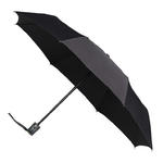 Klasyczna skĹadana parasolka czarna, otwierana i zamykana jednym przyciskiem w sklepie internetowym Portfele.net
