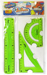 Zestaw geometryczny 3 elementowy flexi 20 cm Bambino, zielony w sklepie internetowym Portfele.net