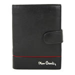SkĂłrzany portfel mÄski Pierre Cardin RFID czarny z bordowÄ wstawkÄ w sklepie internetowym Portfele.net