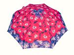 Bardzo mocna automatyczna parasolka damska marki Parasol, czerwona w kwiaty w sklepie internetowym Portfele.net