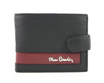 SkĂłrzany portfel mÄski Pierre Cardin RFID czarny z bordowÄ wstawkÄ , maĹy w sklepie internetowym Portfele.net