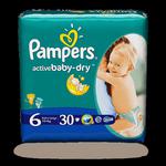 Pampers Active Baby Dry rozmiar 6 (Extra Large) 15+kg 30szt. Pieluszki jednorazowe w sklepie internetowym sklep.dib.com.pl