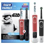 Braun Oral-B szczoteczka akumulatorowa ZESTAW Family Edition: Vitality D103 Black CrossAction oraz dla dzieci D103 Kids STAR WARS- Gwiezdne Wojny w sklepie internetowym sklep.dib.com.pl