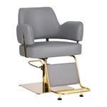 Gabbiano fotel fryzjerski Linz złoto szary w sklepie internetowym getfull.pl