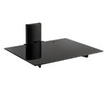 Meliconi SLIM STYLE AV SHELF PLUS - Szklana półka pod sprzęt, 38x30, czarna w sklepie internetowym Ans.sklep.pl