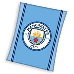 Koc polarowy 110x140 Manchester City Logo gwiazdki Carbotex w sklepie internetowym Karo.waw.pl