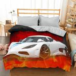 Pościel z mikrosatyny 3D 160x200 28 Samochód Sportowy Biały 0018 Bed&You w sklepie internetowym Karo.waw.pl