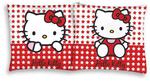 Poszewka bawełniana 40x40 Hello Kitty białe czerwone gwiazdki 1237 w sklepie internetowym Karo.waw.pl