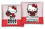Poszewka bawełniana 40x40 Hello Kitty Flower Happines białe czerwone kropki w sklepie internetowym Karo.waw.pl