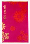 Ręcznik plażowy 100x160 Hej wakacje 8142/2 różowy kwiaty 380 g/m2 Zwoltex w sklepie internetowym Karo.waw.pl