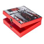 Pudełko dokarcyjne 20x20x7 Lony Box 2/01 drewniane czerwone autobus w sklepie internetowym Karo.waw.pl