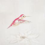 Obraz Bird 8 30x30 ręcznie malowany ptaszek na beżowym tle Eurofirany w sklepie internetowym Karo.waw.pl