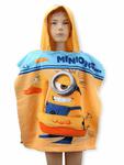 Poncho dla dzieci 55x110 Minionki 8160 ręcznik szybkoschnący z kapturem w sklepie internetowym Karo.waw.pl