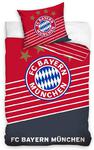 Pościel bawełniana 160x200 Bayern Monachium logo czerwona piłkarska 1285 w sklepie internetowym Karo.waw.pl