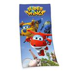 Ręcznik dziecięcy 75x150 Super Wings 8161 samoloty roboty bawełniany w sklepie internetowym Karo.waw.pl