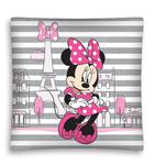 Poszewka dziecięca 40x40 3D Myszka Mini 4923 Minnie Mouse Paryż szara biała paski 12 w sklepie internetowym Karo.waw.pl