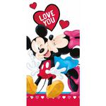 Ręcznik plażowy 70x140 Myszki Mini i Miki 1362 miłość serca na Walentynki bawełniany w sklepie internetowym Karo.waw.pl