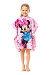 Poncho dla dzieci 60x120 Myszka Mini 9031 Minnie Mouse różowe ręcznik z kapturem w sklepie internetowym Karo.waw.pl